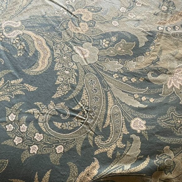 Pottery Barn Madeleine Paisley Full/Queen 100% Cotton Duvet Cover Blue & Green - Picture 2 of 4